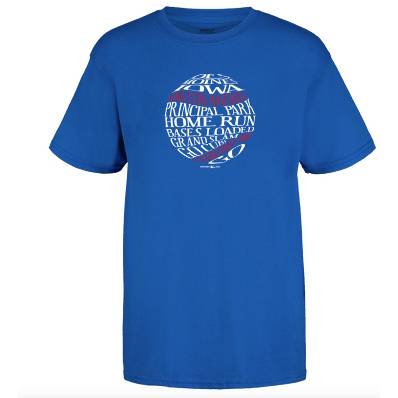 Youth Iowa Cubs Word Tee, Royal