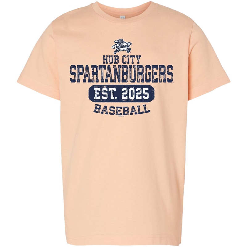 Youth Peach Distressed EST. Tee