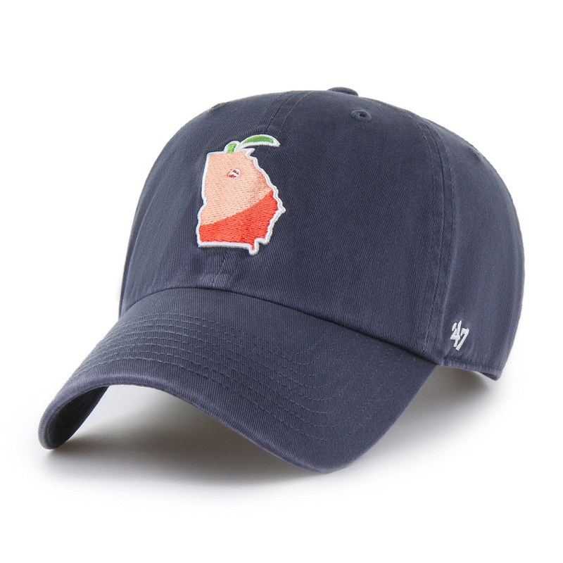 Gwinnett Stripers ’47 Navy Georgia Peaches Clean Up Cap