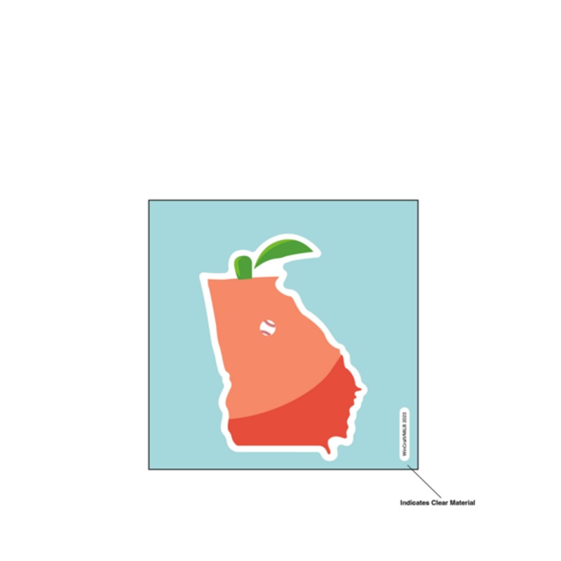Gwinnett Stripers Georgia Peaches Wincraft Cap Logo Perfect Cut Decal