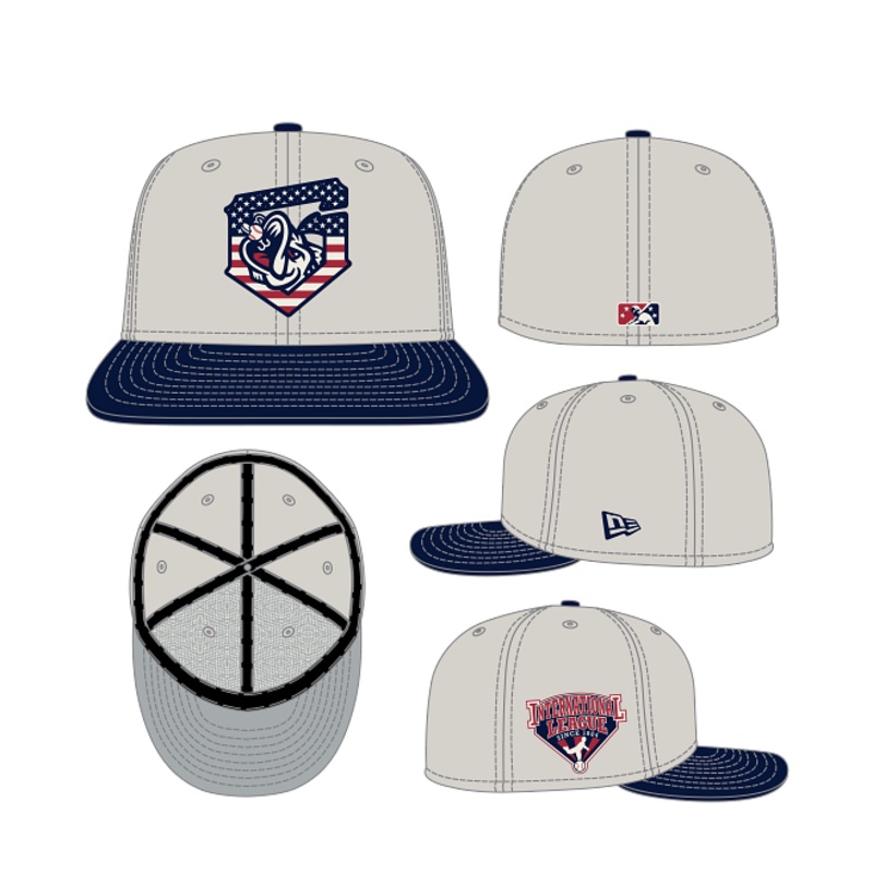 Gwinnett Stripers New Era 2024 4th of July Navy On-Field 59FIFTY Fitted Cap