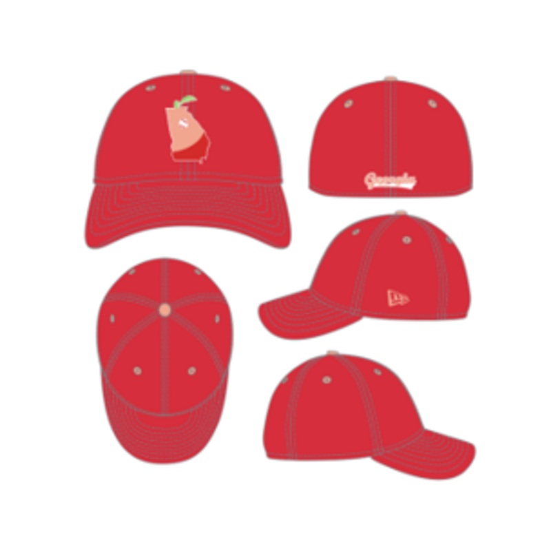 Gwinnett Stripers New Era Georgia Peaches  39Thirty Flex Cap