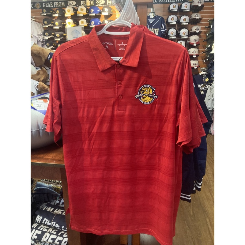 Charleston RiverDogs Antigua Charleston Compass Red Polo