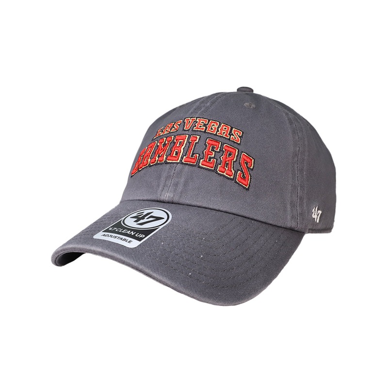 Las Vegas Gamblers ’47 Brand Theme Night Collection Wordmark Charcoal Clean Up Strapback Hat