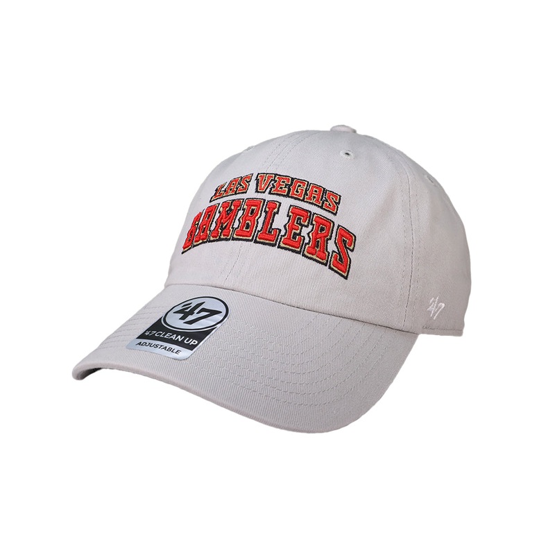 Las Vegas Gamblers ’47 Brand Theme Night Collection Wordmark Gray Clean Up Strapback Hat