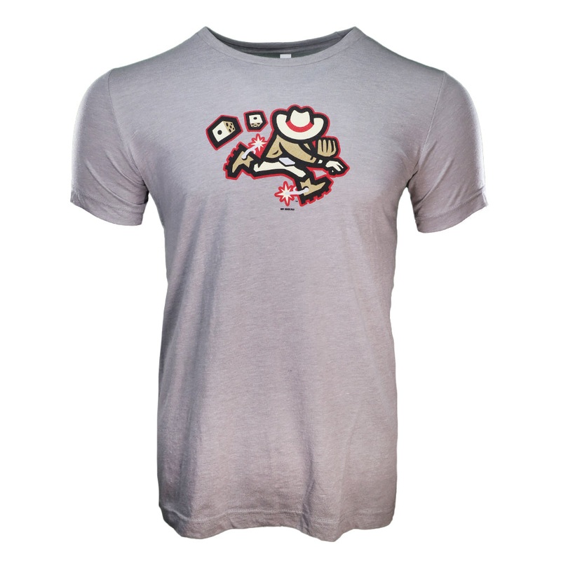 Men’s Las Vegas Gamblers Bella + Canvas Theme Night Collection Gambler Heather Gray Tri-Blend Short Sleeve T-Shirt