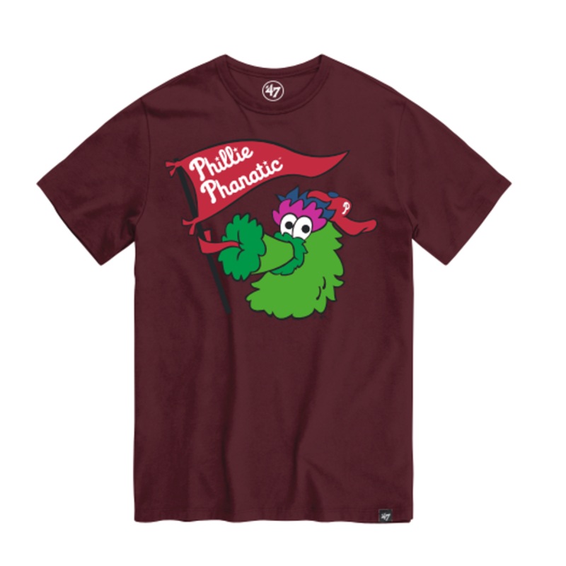 ’47 Phillie Phanatic Mulberry Maroon Imprint Franklin Tee