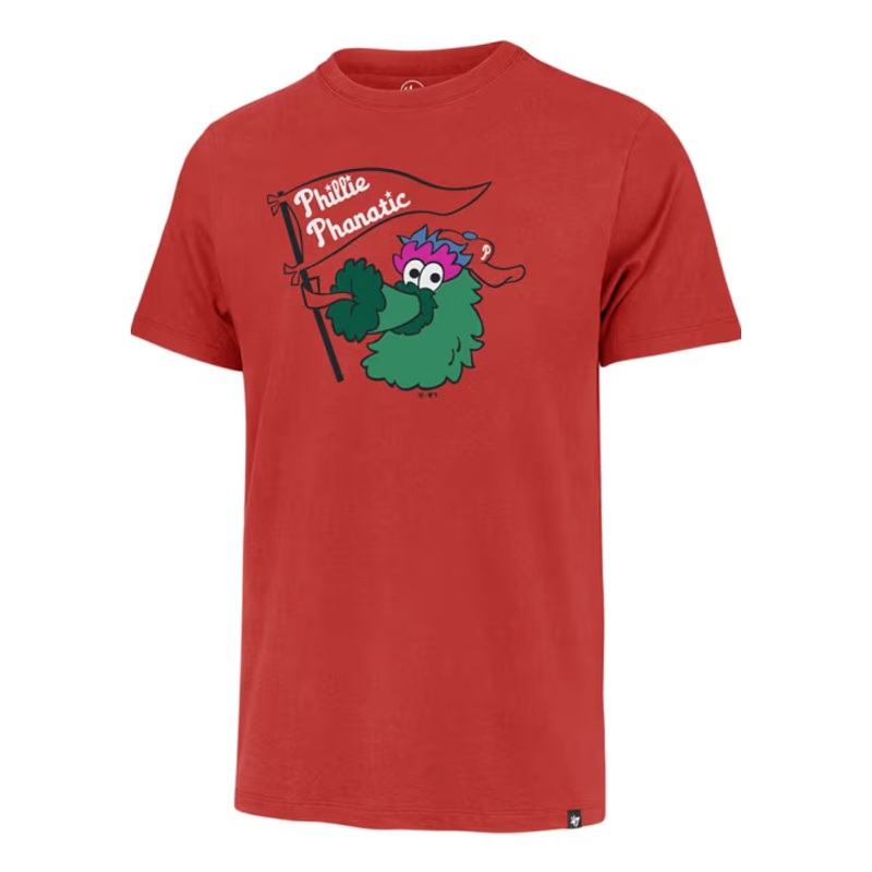 ’47 Phillie Phanatic Racer Red Imprint Franklin Tee