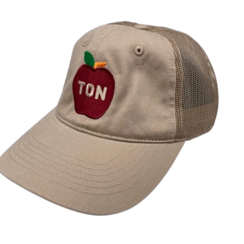 AppleTON Tan Garment Washed Adjustable Trucker Hat