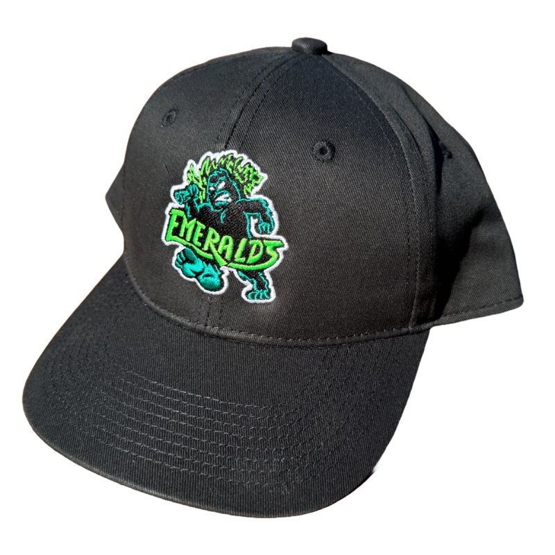 Eugene Emeralds Outdoor Cap Black Youth Primary Cap