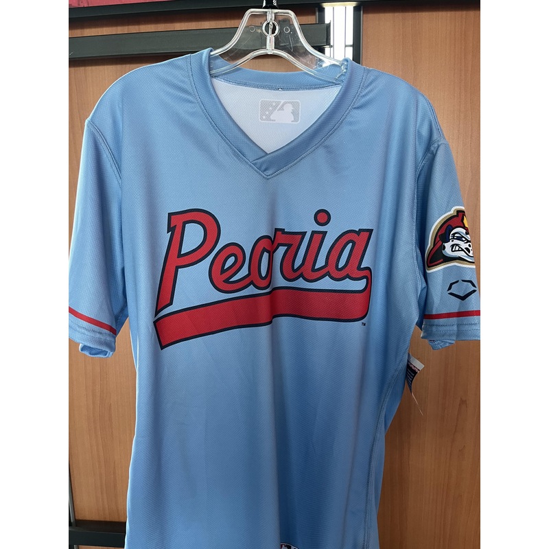Adult Peoria Chiefs Replica Jersey – 2024 Throwback Baby Blue