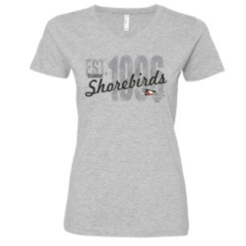 Delmarva Shorebirds Women’s Gray V-Neck