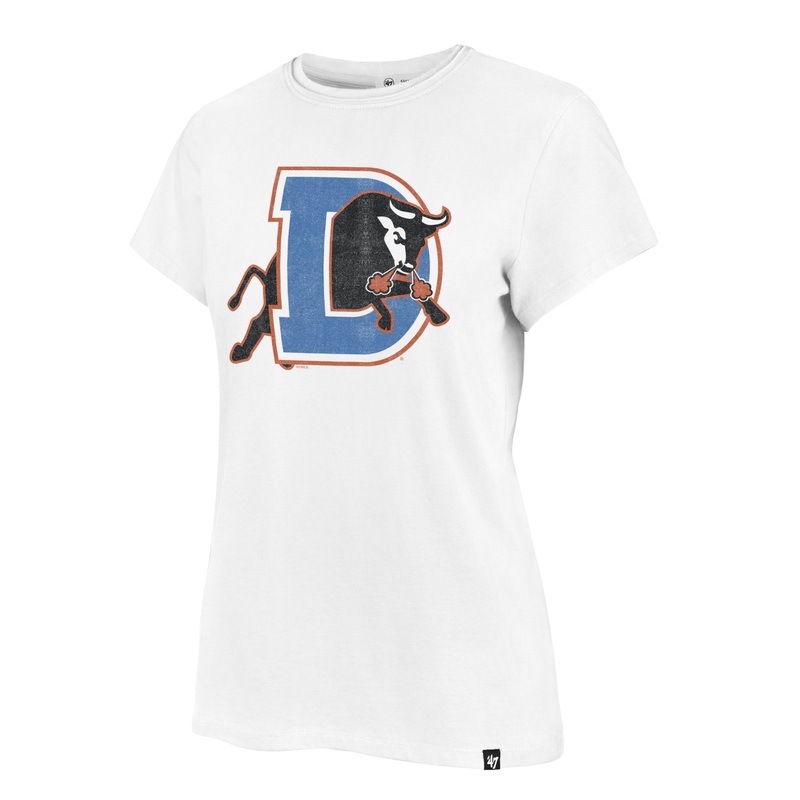 Durham Bulls 47 Brand Womens White D Logo Frankie Tee