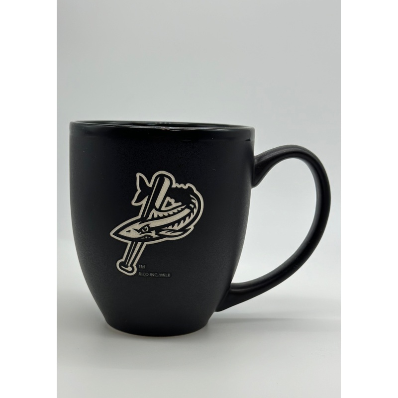 Pensacola Blue Wahoos Matte Black Coffee Mug