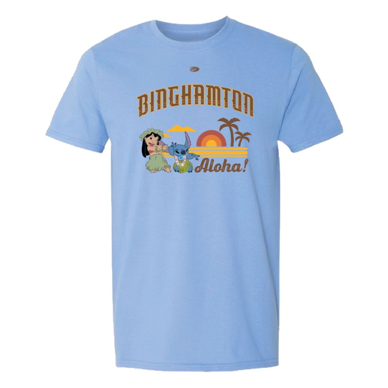 Adult Lilo and Stitch Aloha Shirt Themed Tee