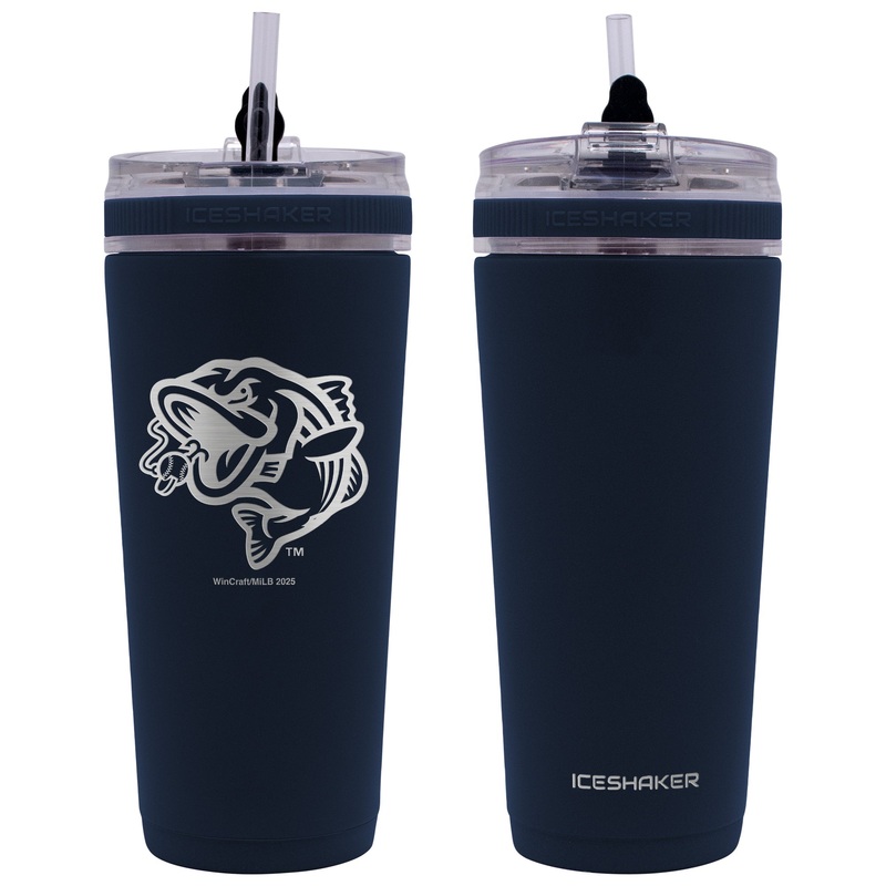 Gwinnett Stripers Solid Navy Engraved 26 Oz Flex Bottle