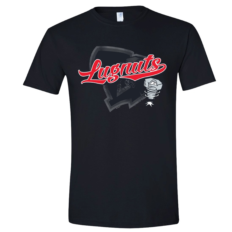 Lansing Lugnuts Soft-style Black T-shirt