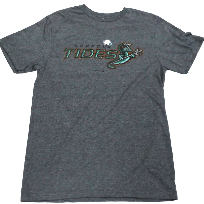Norfolk Tides Gray Primary Logo T-Shirt