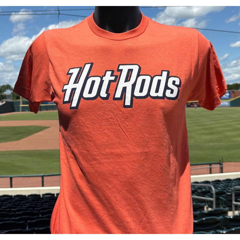 Orange Hot Rods Wordmark Tee