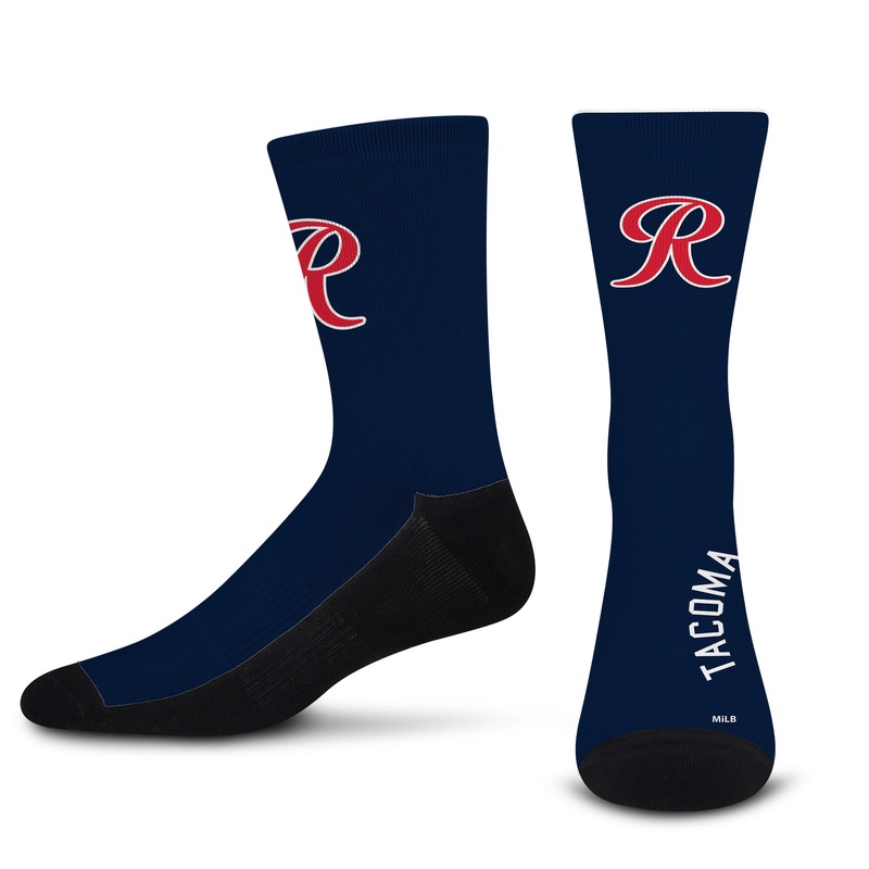 Tacoma Rainiers Navy R Logo Socks
