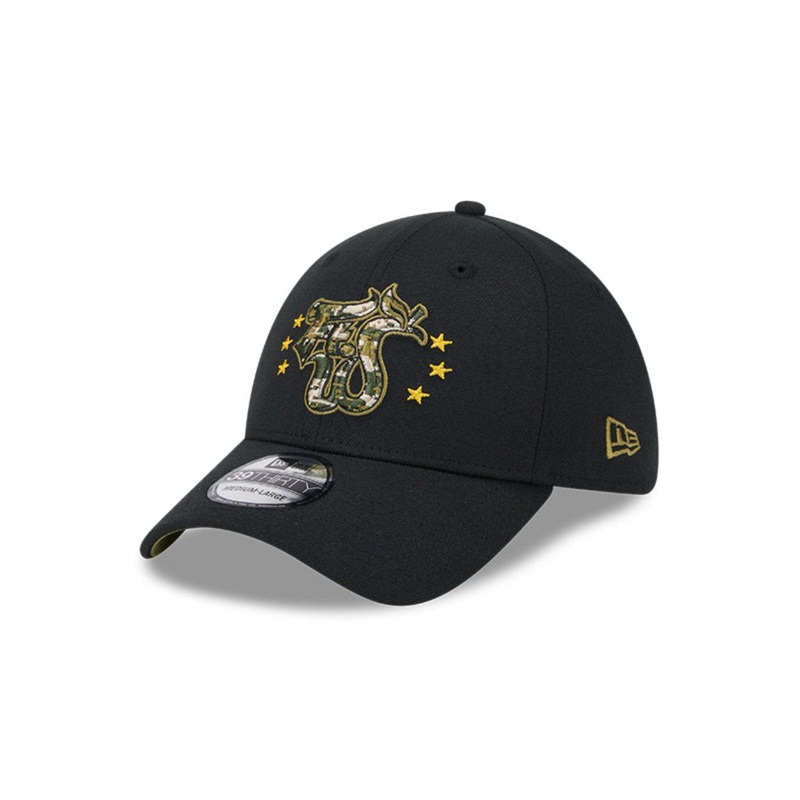 Fort Wayne TinCaps 2024 Armed Forces Specialty 39THIRTY Stretch Fit Black Cap