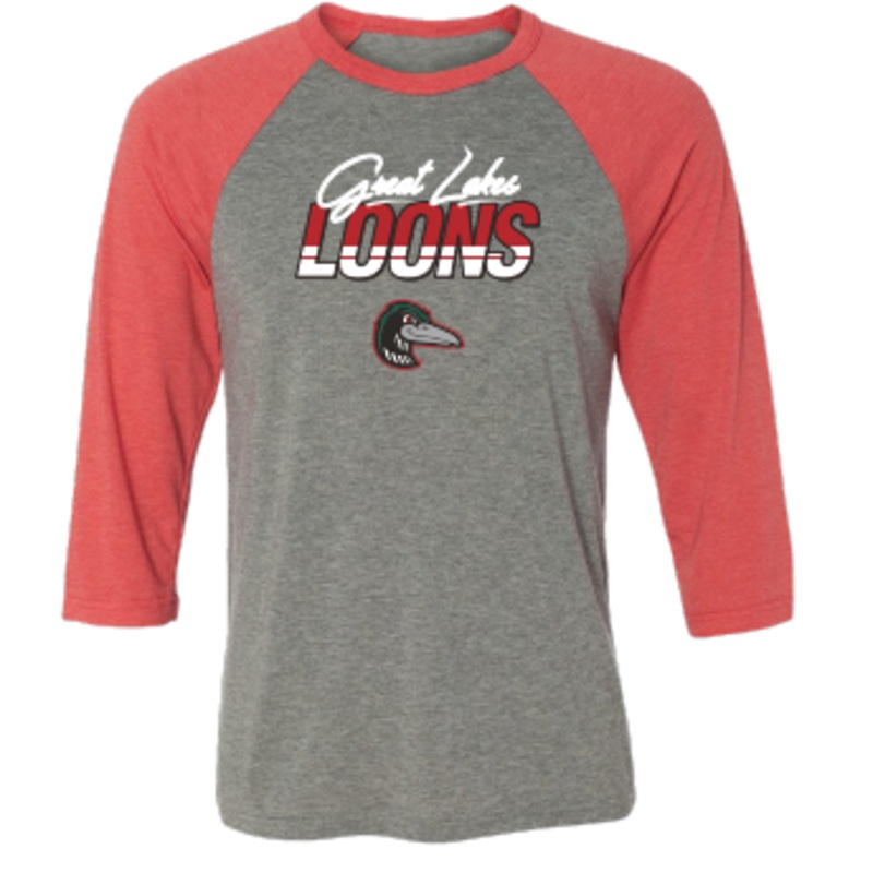 Great Lakes Loons 108 Stitches Magnum Raglan 3/4 Sleeve Tee