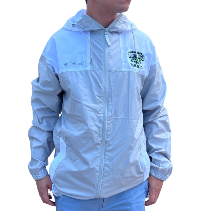WHITE & GRAY COLUMBIA WINDBREAKER