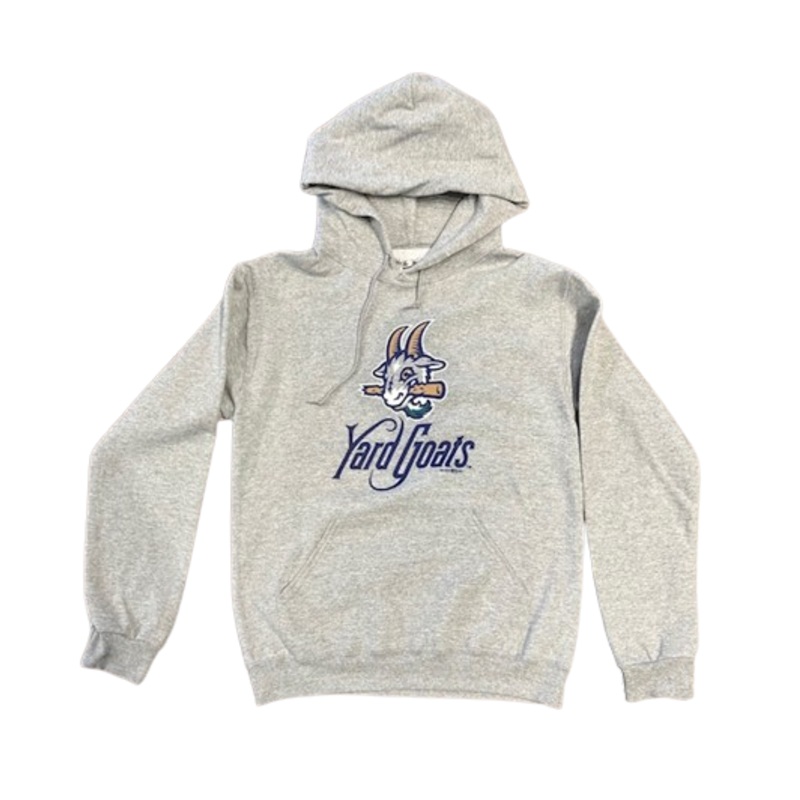 Hartford Yard Goats Retro Brand Logo Hoodie in Light Grey