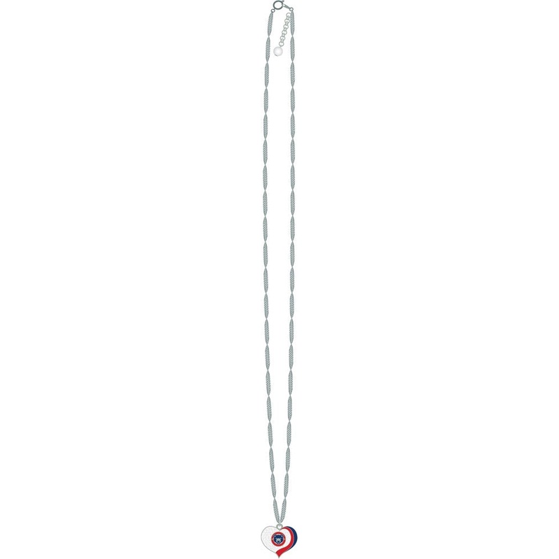 South Bend Cubs Glitter Heart Necklace