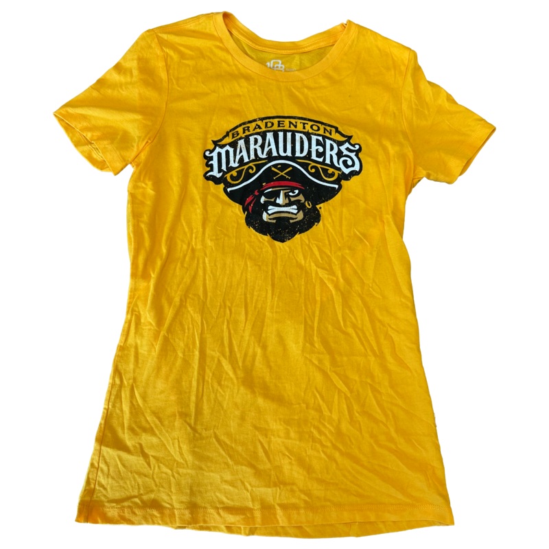 Bradenton Marauders Ladies Razorback T-Shirt Gold