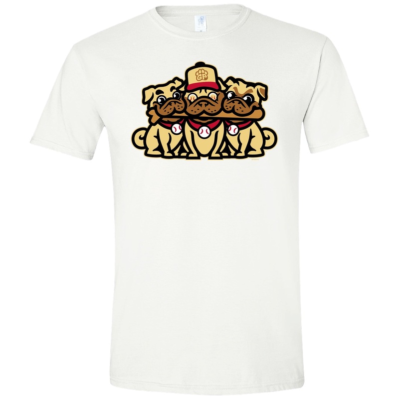 BRP Adult Night of the Grumble Pugs White Double-Sided Theme Night White T-Shirt