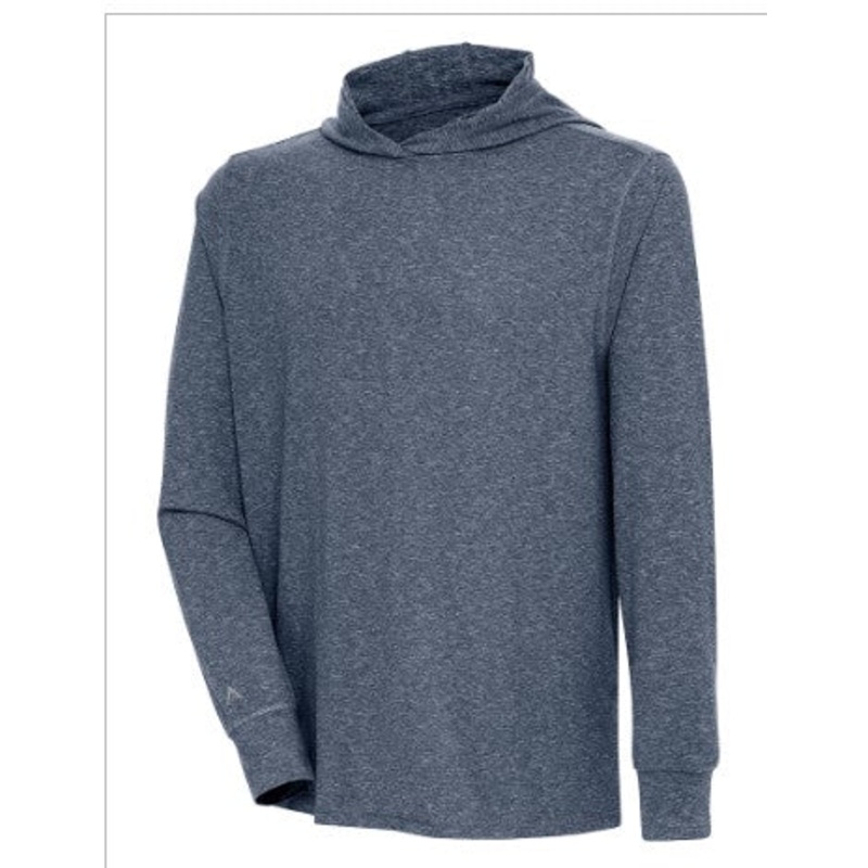 BRP Heather Navy Long-Sleeve Hooded Pullover