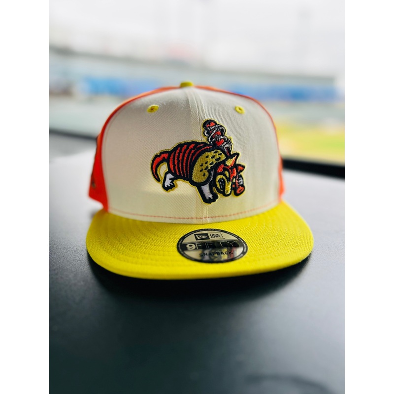 Round Rock Express New Era Armadillos Custom Spooky Candy Corn-adillo 950 Snapback