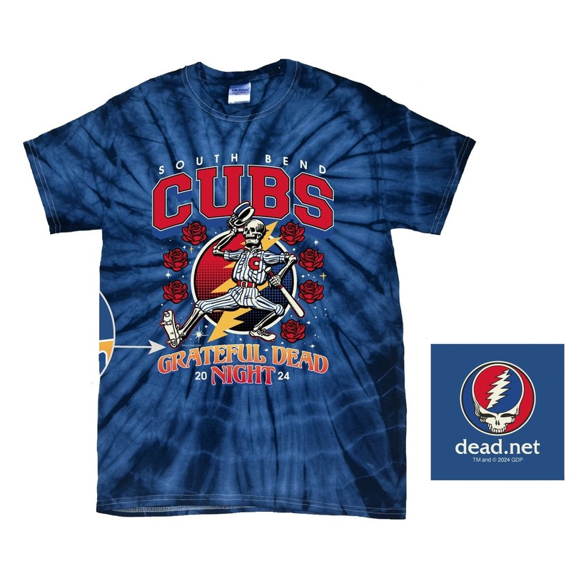 South Bend Cubs Grateful Dead Tee – Cubs Den Exclusive