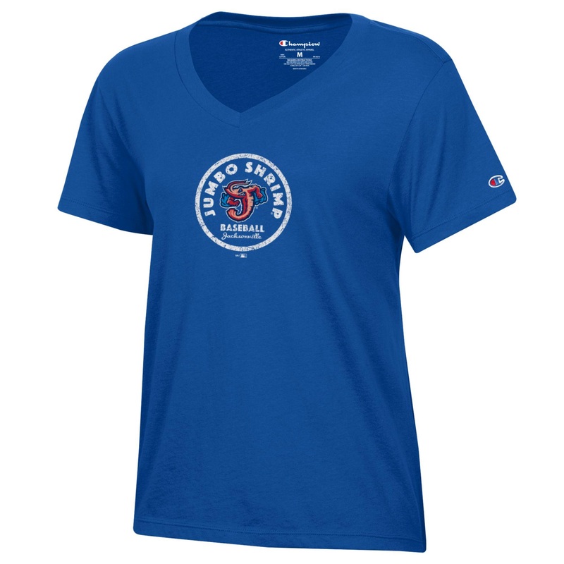 Jacksonville Jumbo Shrimp Champion Women’s Royal V-Neck Tee