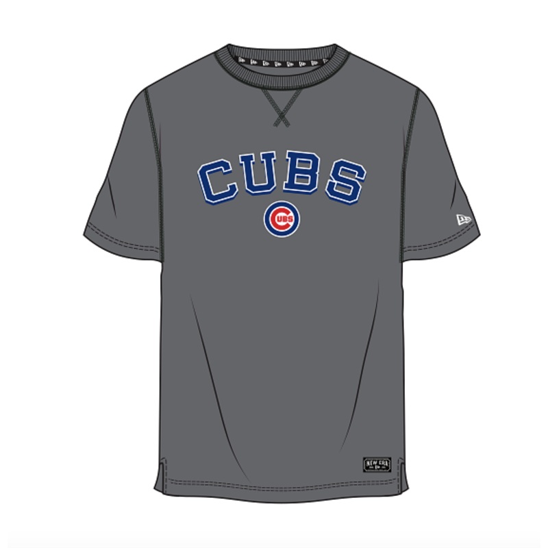 Men’s New Era Chicago Cubs Block Tee, Gray