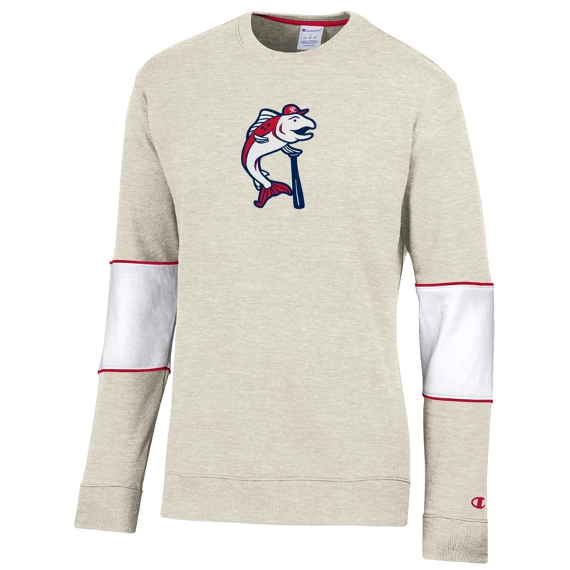Tacoma Rainiers Champion Cream Red Slammin’ Sam Super Fan Crew