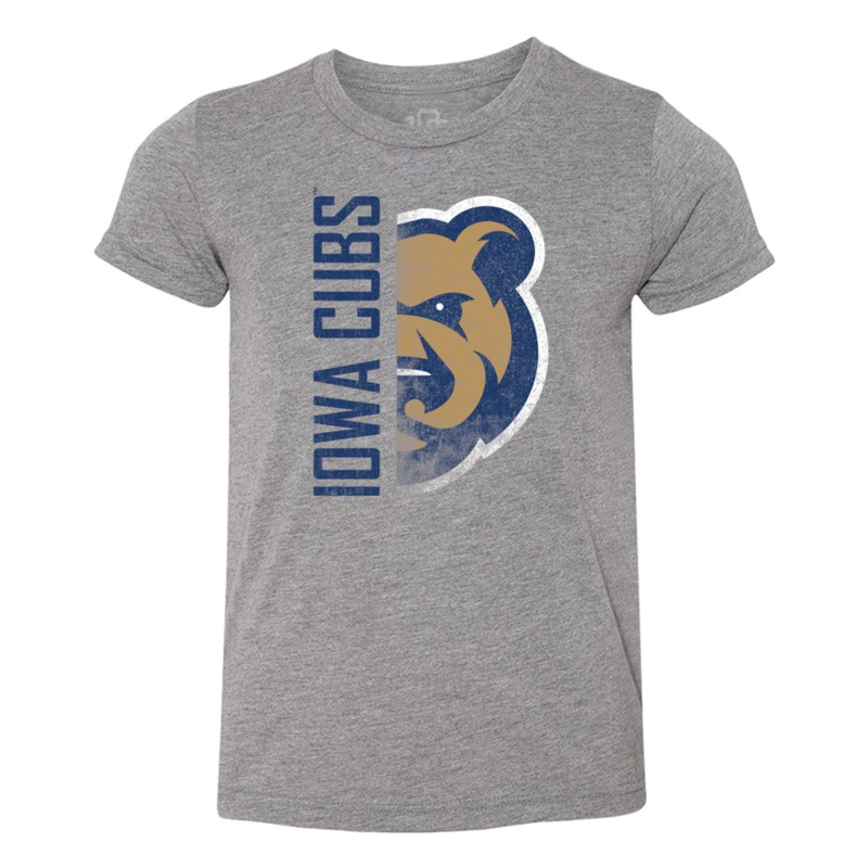 Youth Iowa Cubs Split Screen Gray Tee