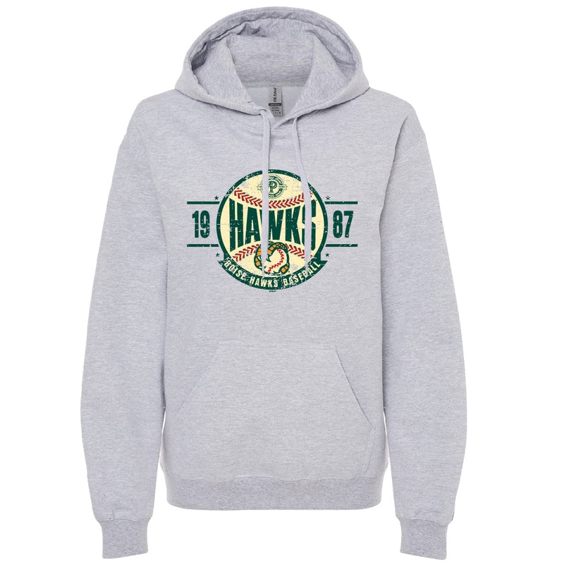 BOISE HAWKS OPERATING HOODIE, HEATHER GREY