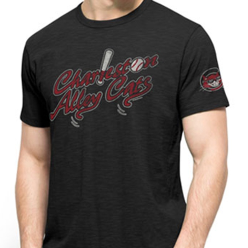 Charleston Alley Cats Wordmark Hometown Collection ’47 Black T-shirt