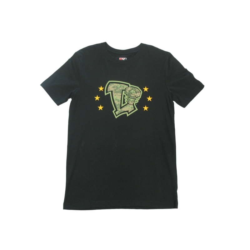 Lansing Lugnuts New Era 2024 Armed Forces Black T-shirt