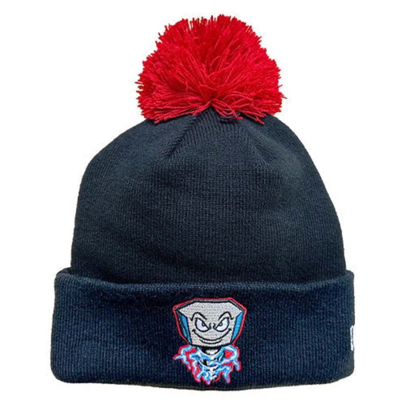 Lansing Lugnuts Marvels Defenders of the Diamond New Era Pom Knit Beanie