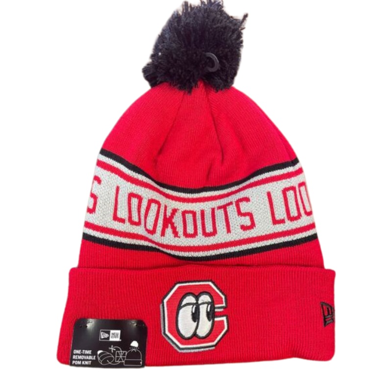 Chattanooga Lookouts New Era Red Striped Knit Cap