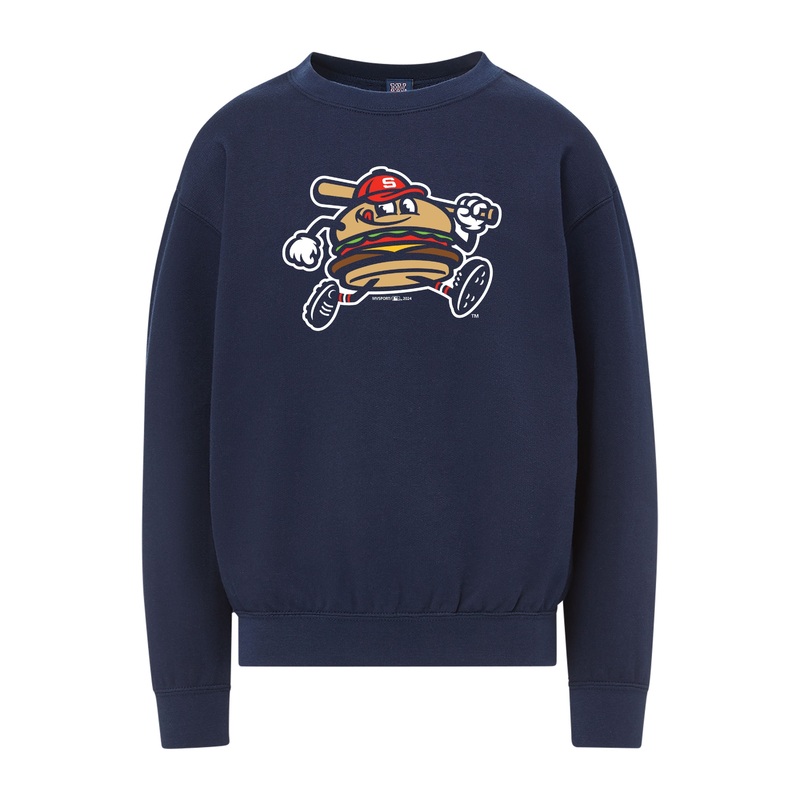 Youth Navy Chuck Crewneck