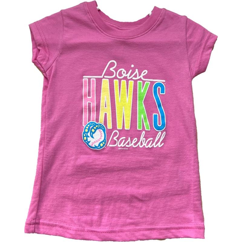 BOISE HAWKS TODDLER GIRLS PINK NEON T-SHIRT