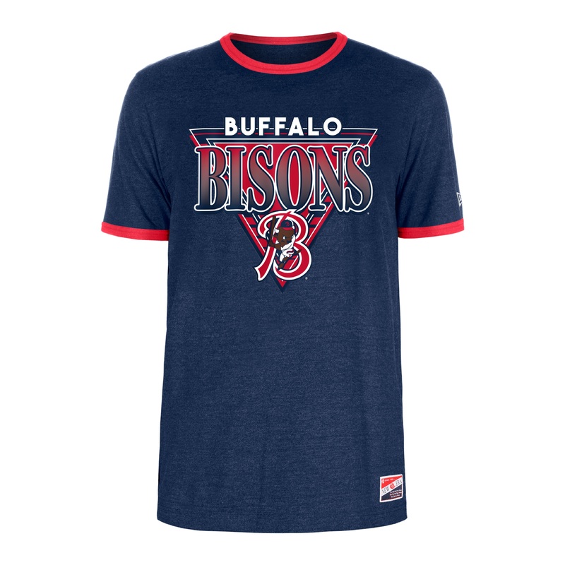 Buffalo Bisons New Era Retro Navy 88 Ringer Tee