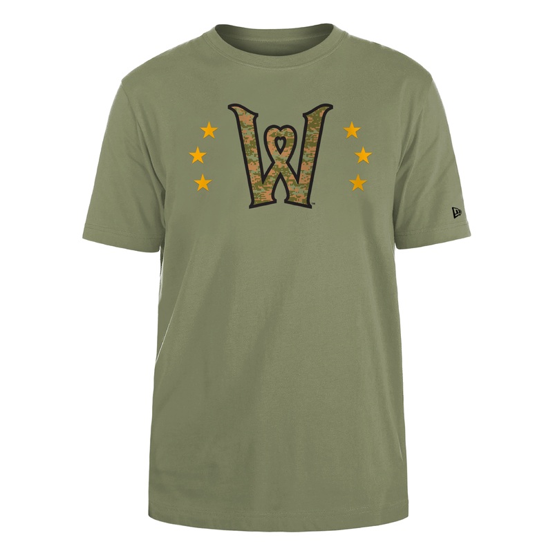 Worcester Red Sox Military Green Heart W Tee