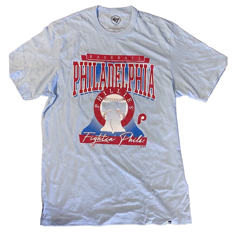 47 Philadelphia Phillies Golf Blue Regional Franklin Fightin Phils T-Shirt