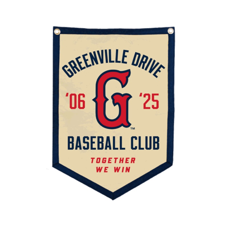 Greenville Drive Oxford Pennant G Logo Camp Flag