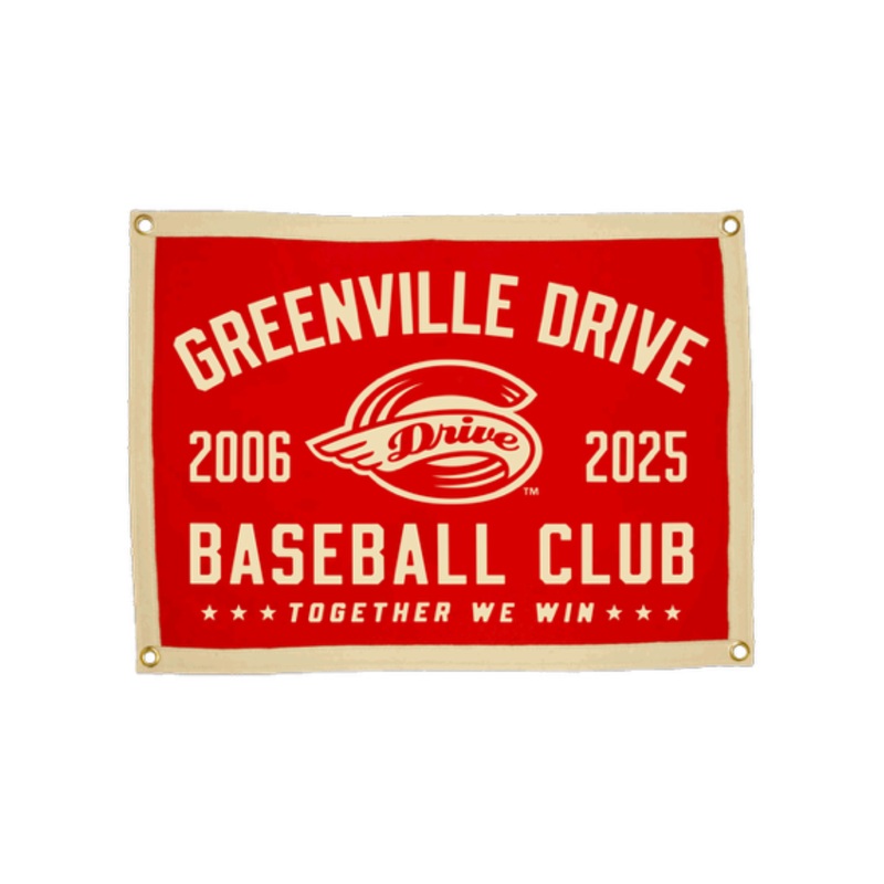Greenville Drive Oxford Pennant Primary Logo Camp Flag